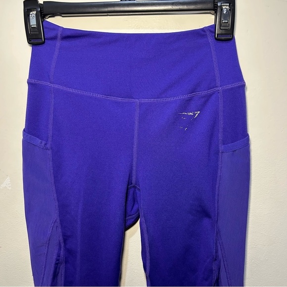 Gymshark Purple Mesh Panel Side Pocket Leggings Size XS - Picture 2 of 11
